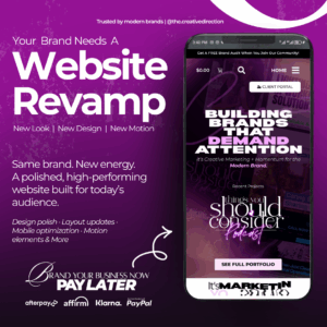 Website Revamp Service by The Creative Direction — professional website redesign and motion upgrade for modern brands.