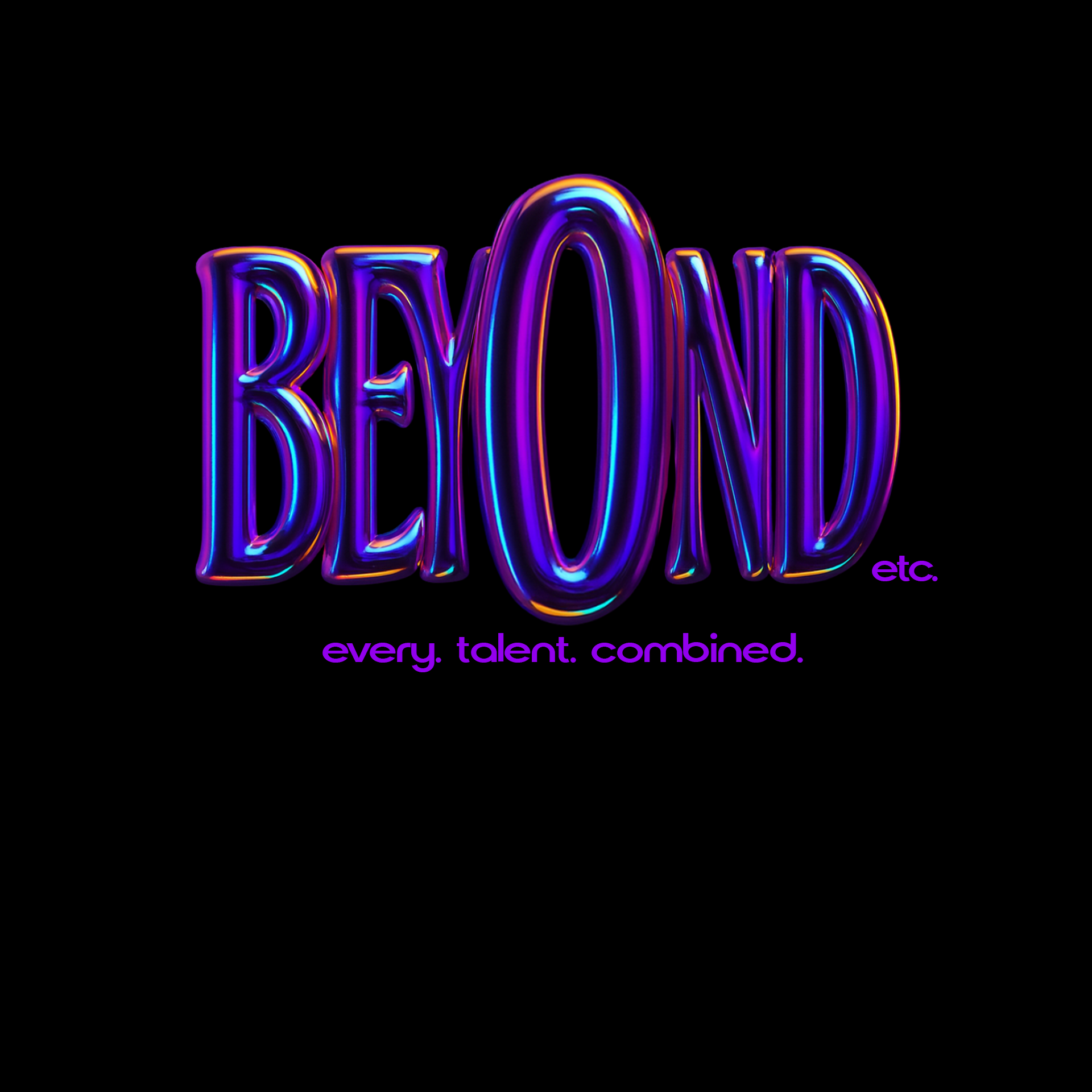 Purple and black wellness brand logo for Beyond Body & Soul with elegant serif typography.