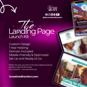 Launch Kit landing page design mockup showing desktop and mobile layouts with pink background and pricing for website starter package.