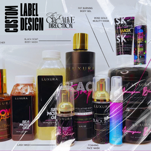 Professional print-ready label design for bottles, jars, pouches, and boxes customized to your brand and printer specifications.