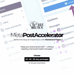 MetaPost Accelerator social media automation tool that helps creators and business pages meet Meta posting requirements for monetization and engagement